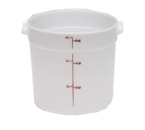 6 QUART POLY ROUND CONTAINER  12EA/CS